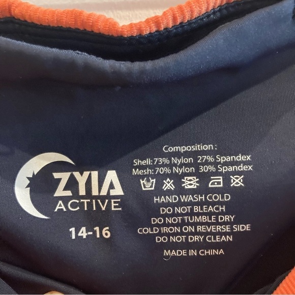 ZYIA Sz L Burnt Orange Ribbed Premium High Rise 7/8 Length Leggings  NEW - Picture 6 of 11